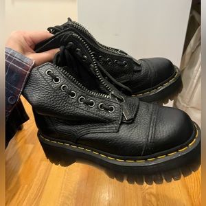Sinclair Milled Nappa Leather Platform Doc Martens
